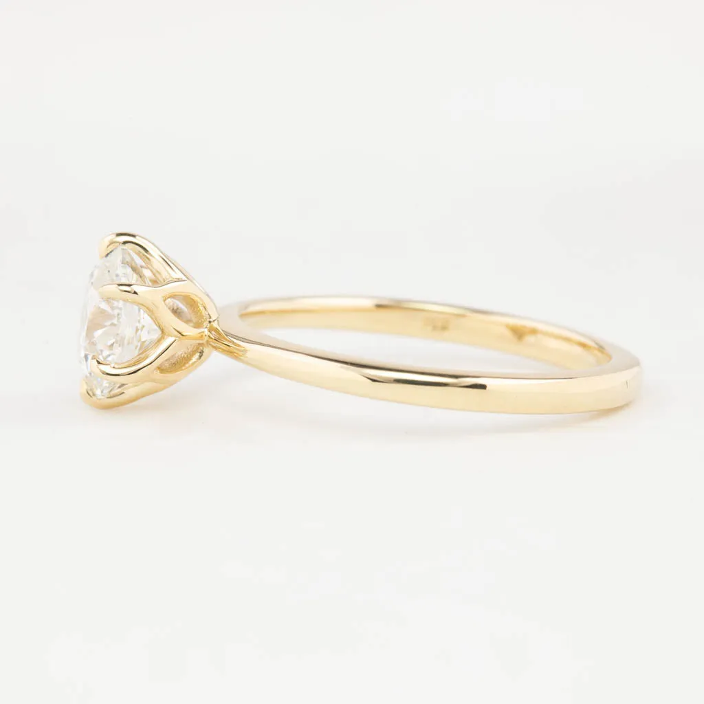 Floryn Ring 1.52ct Round Lab Diamond, 14K Yellow Gold, IGI Certified (One Of A Kind)