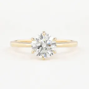 Floryn Ring 1.52ct Round Lab Diamond, 14K Yellow Gold, IGI Certified (One Of A Kind)