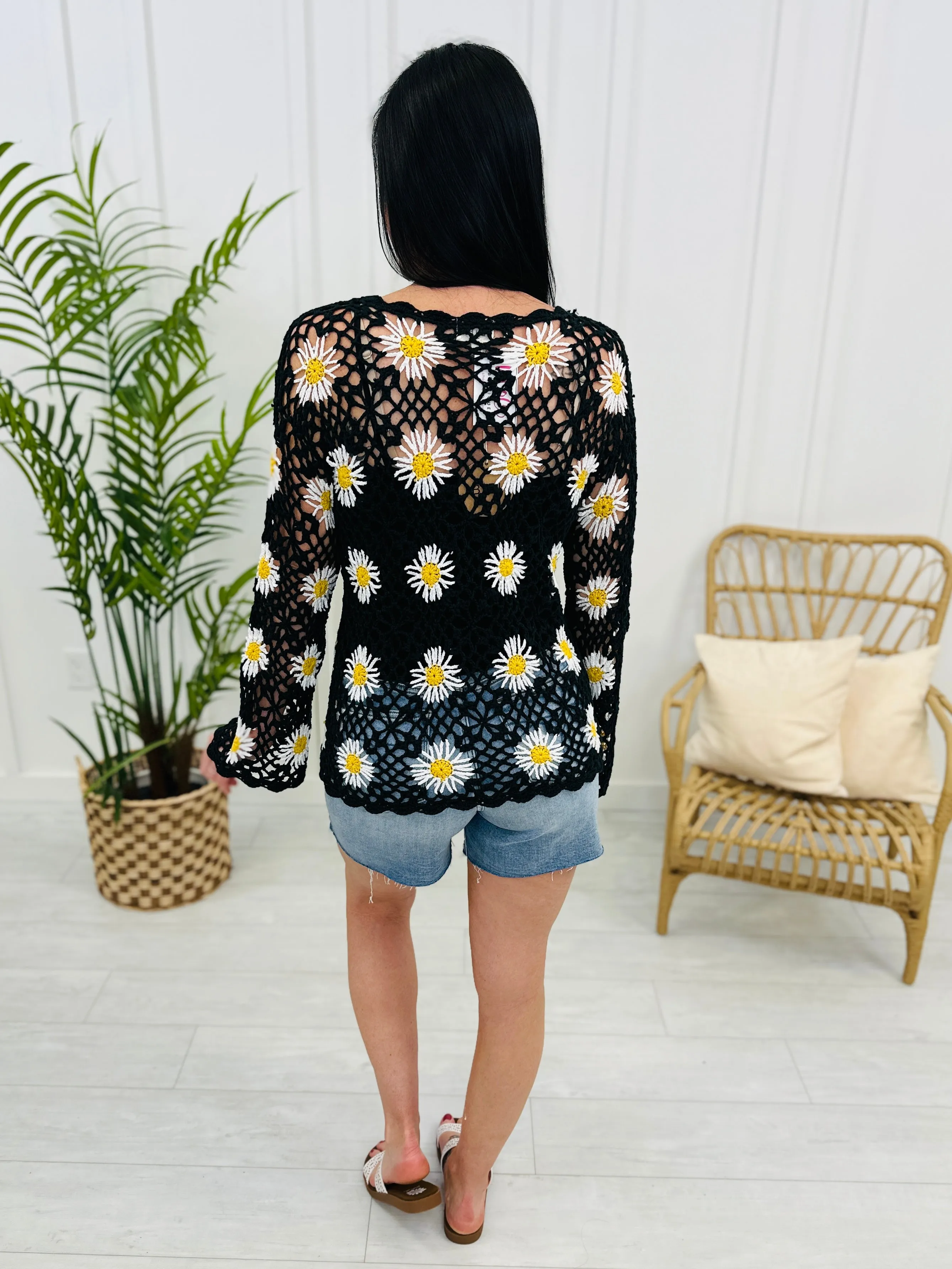 Flower Child Sweater In Black