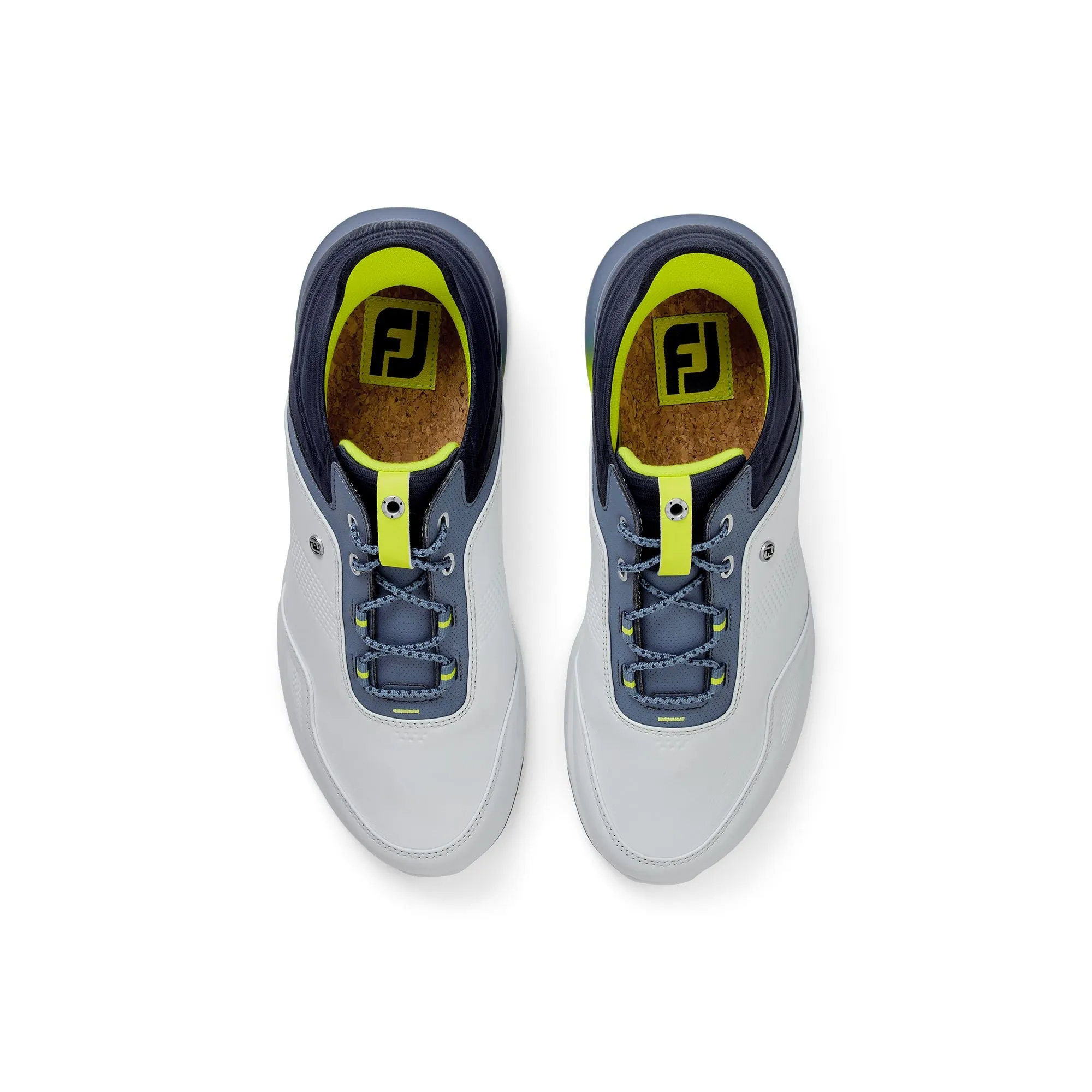 FootJoy chaussure de golf Stratos 2023 Blanc Bleu Yellow