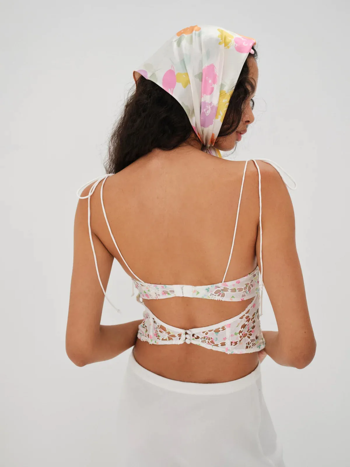 For Love & Lemons - Kyra Crop Top - White