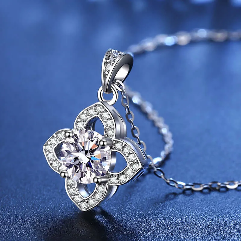 Four Leaf Clover Moissanite Necklace