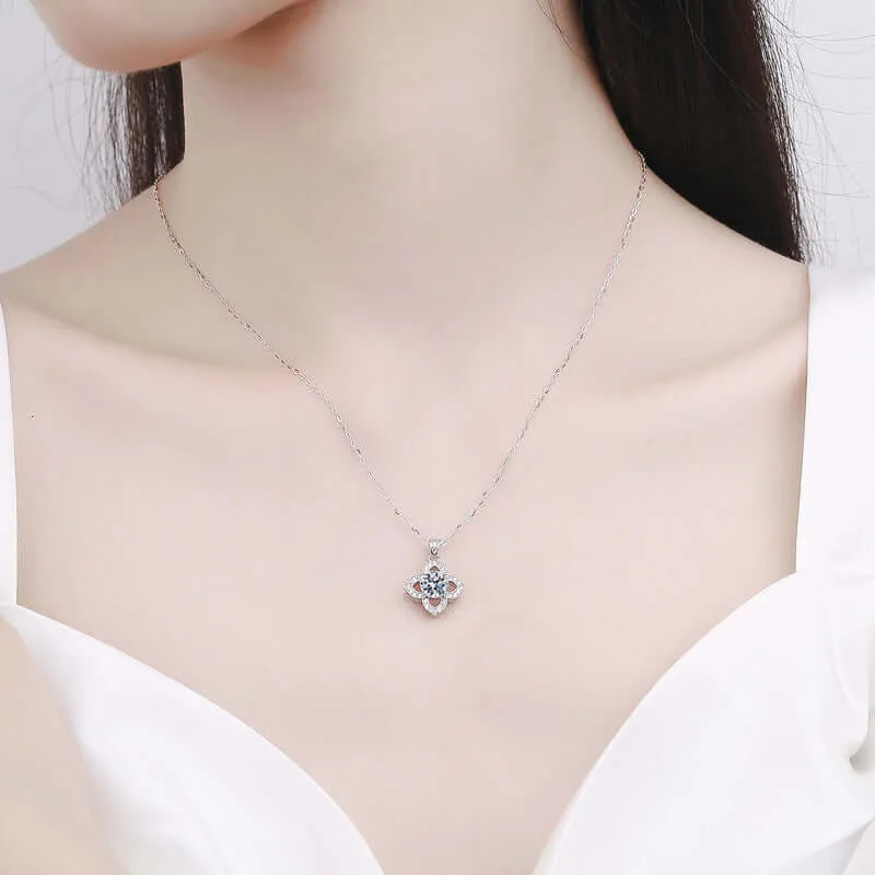 Four Leaf Clover Moissanite Necklace