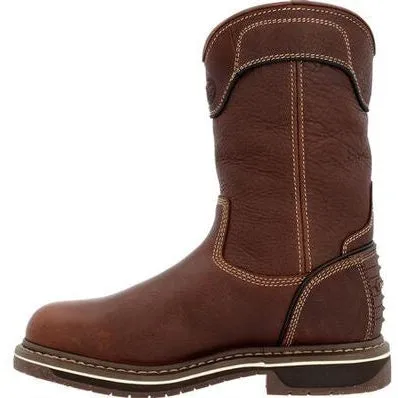 Georgia Women's Amp Lt Edge 10" WP Pull On Work Boot -Brown- GB00516