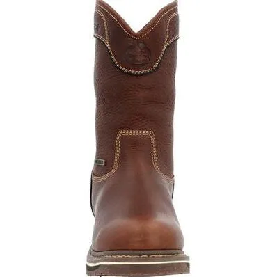 Georgia Women's Amp Lt Edge 10" WP Pull On Work Boot -Brown- GB00516