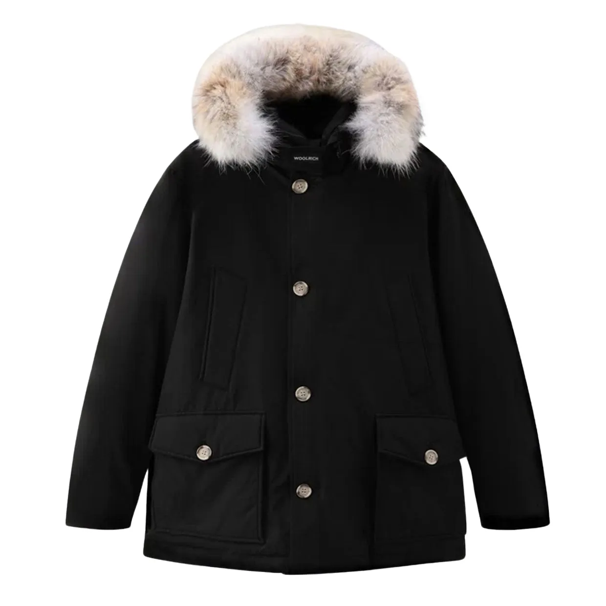 Giubbino Uomo Woolrich Arctic Detachable Fur Anorak Nero