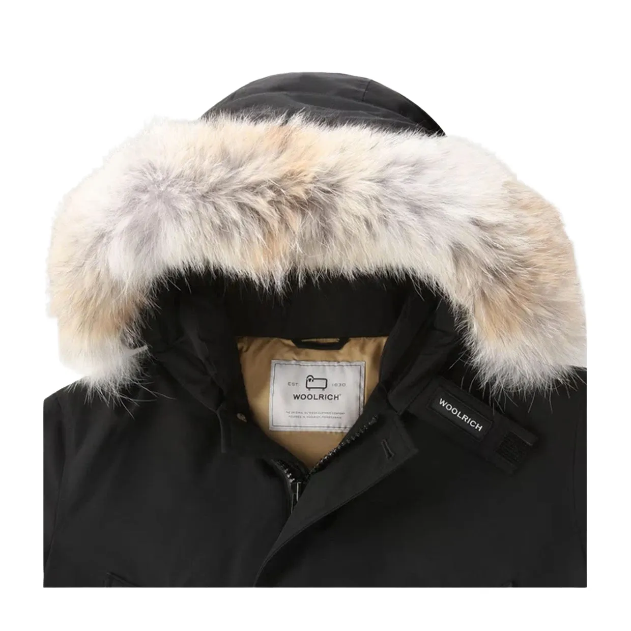 Giubbino Uomo Woolrich Arctic Detachable Fur Anorak Nero