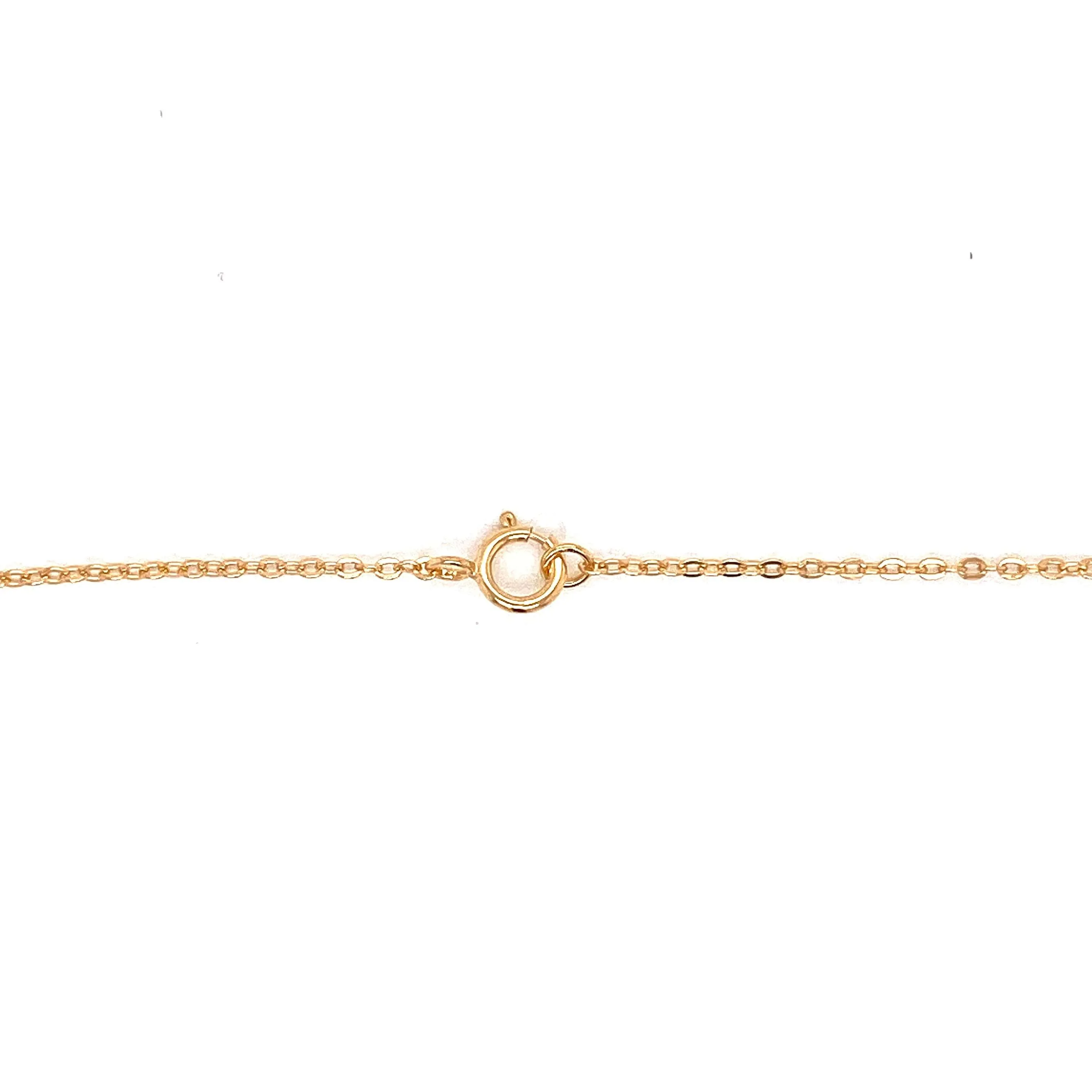 Gold Necklace With Flower Embossed Design