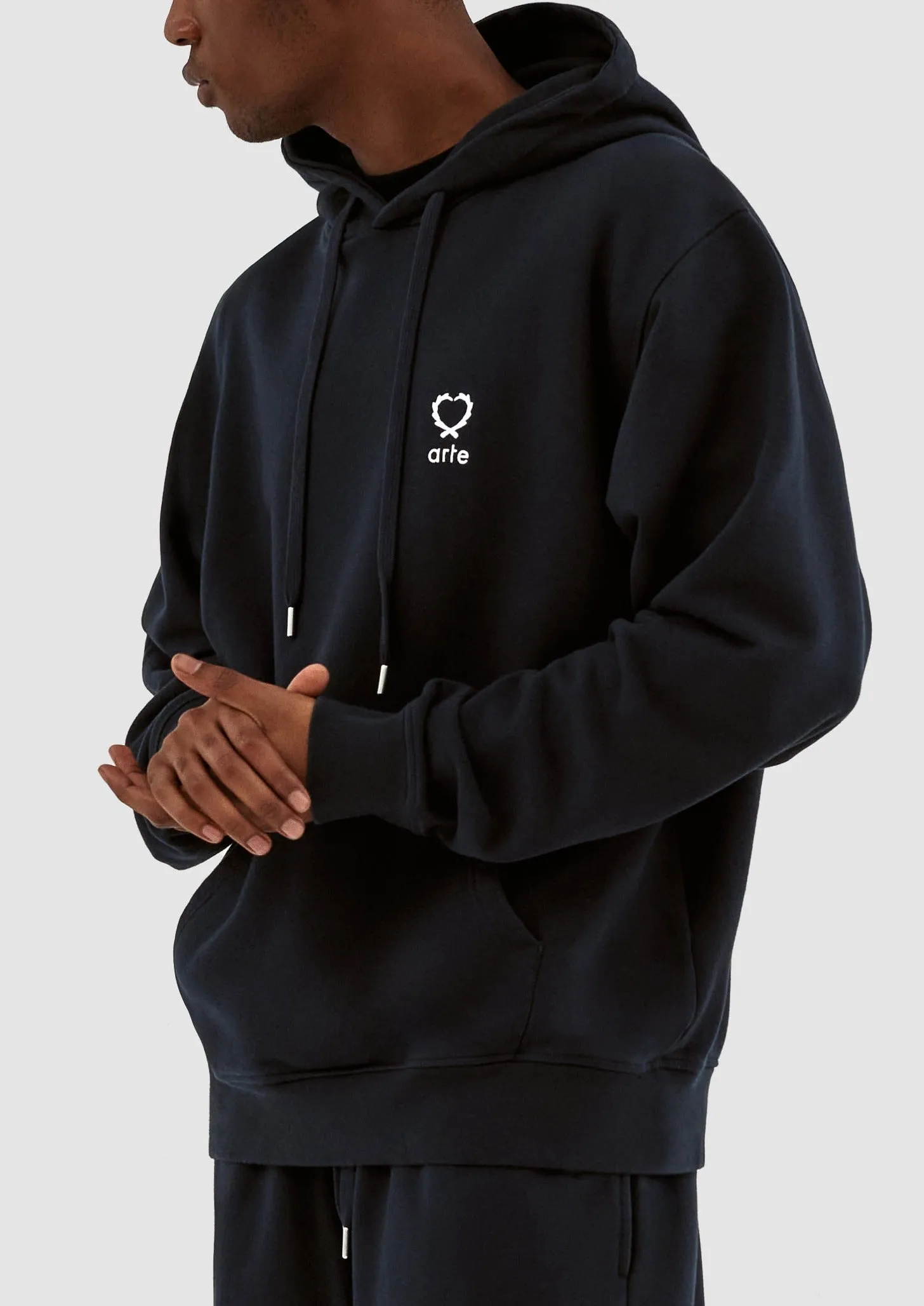 HANK SMALL HEART HOODIE NAVY