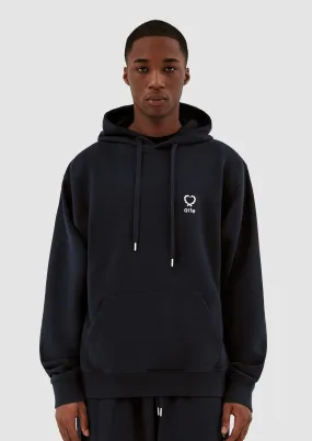 HANK SMALL HEART HOODIE NAVY