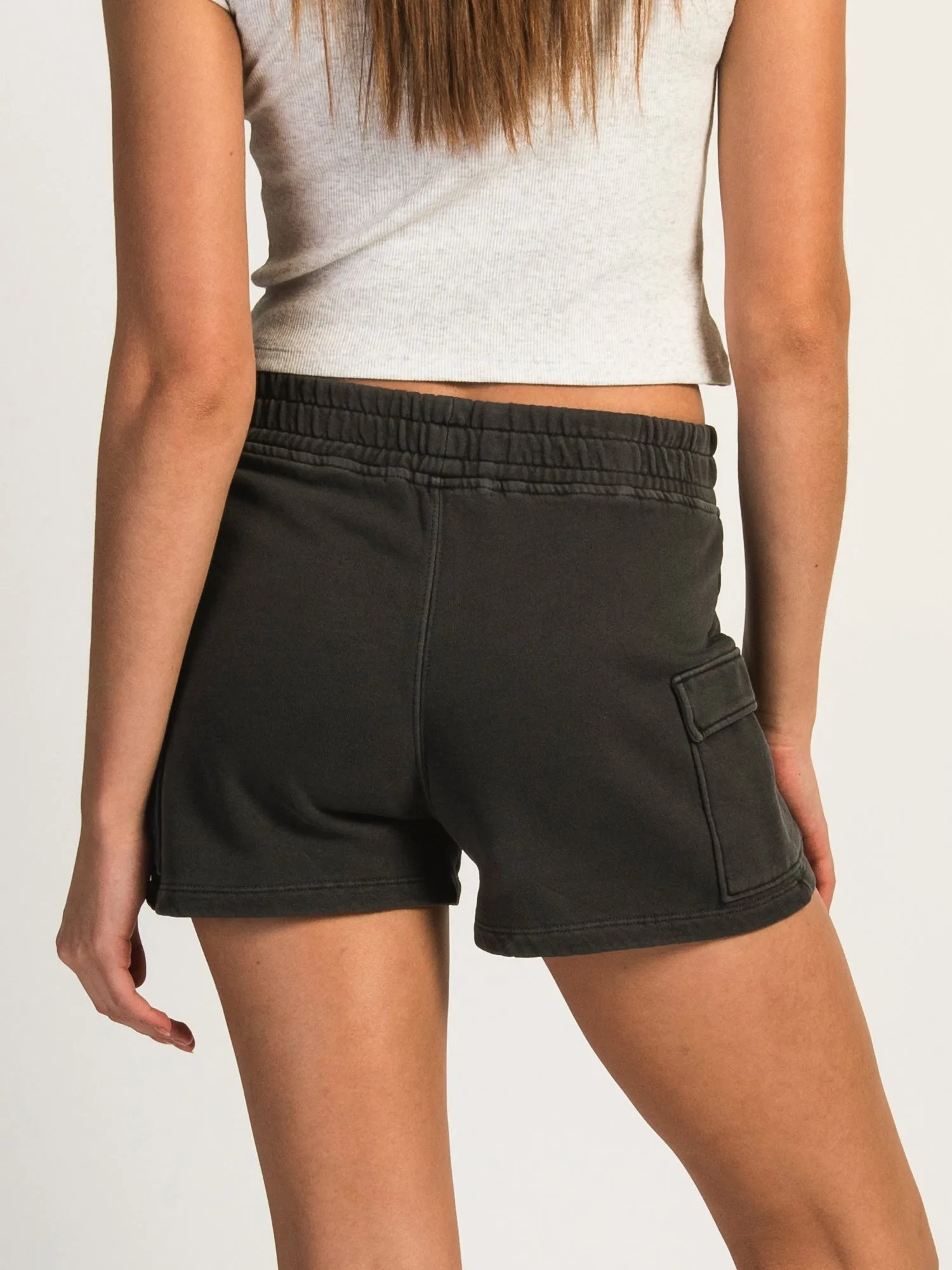 HARLOW HEIDI FLEECE SHORT - CHARCOAL