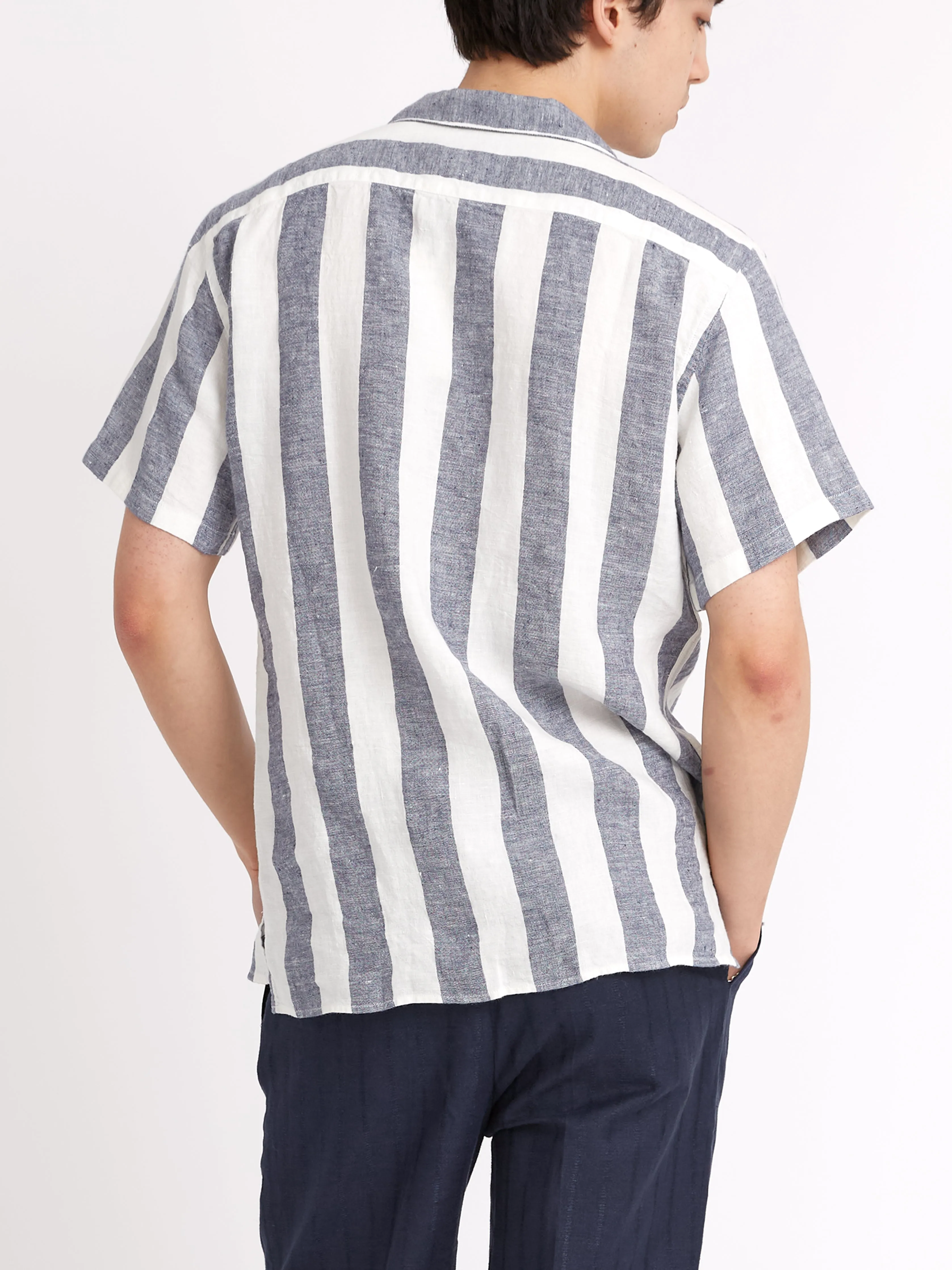 Havana Short Sleeve Shirt Mortimer Blue/White