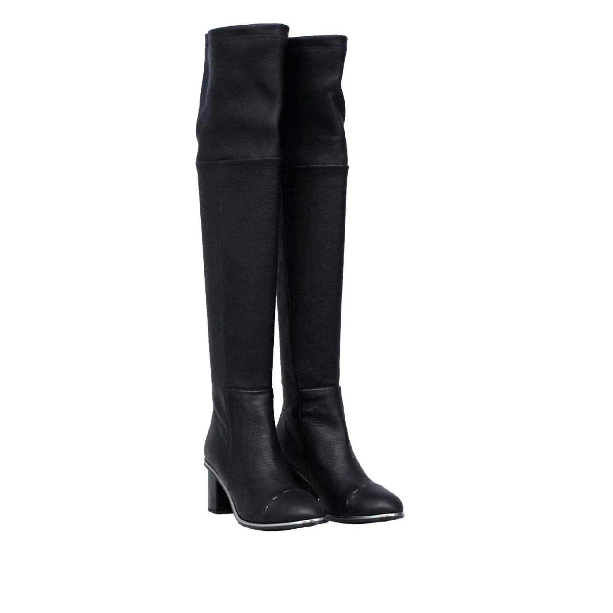 High Boot Stretch  Nappa Vintage Black