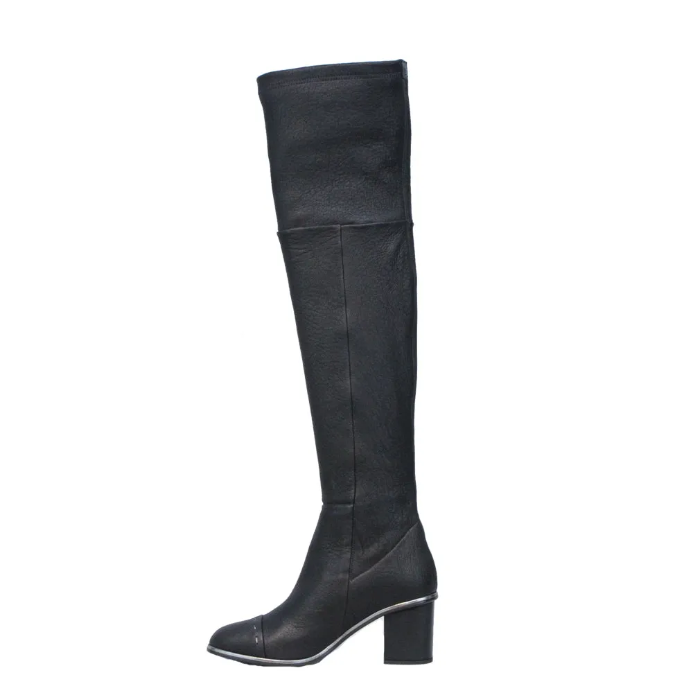 High Boot Stretch  Nappa Vintage Black