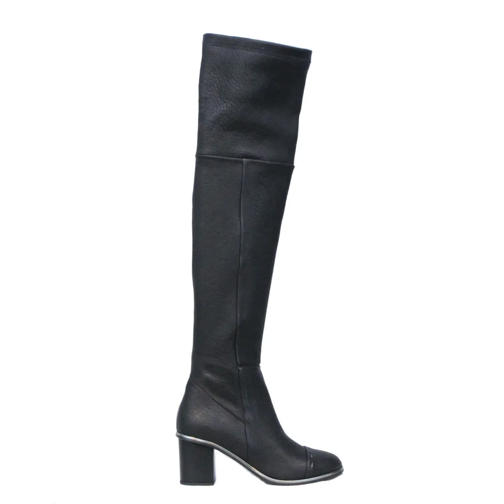 High Boot Stretch  Nappa Vintage Black