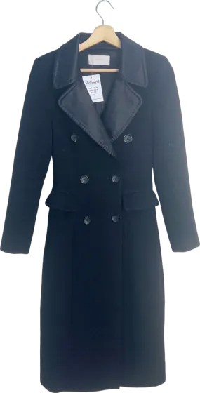 L. Cuppini Black cashmere middleton Double-Breasted Coat UK S