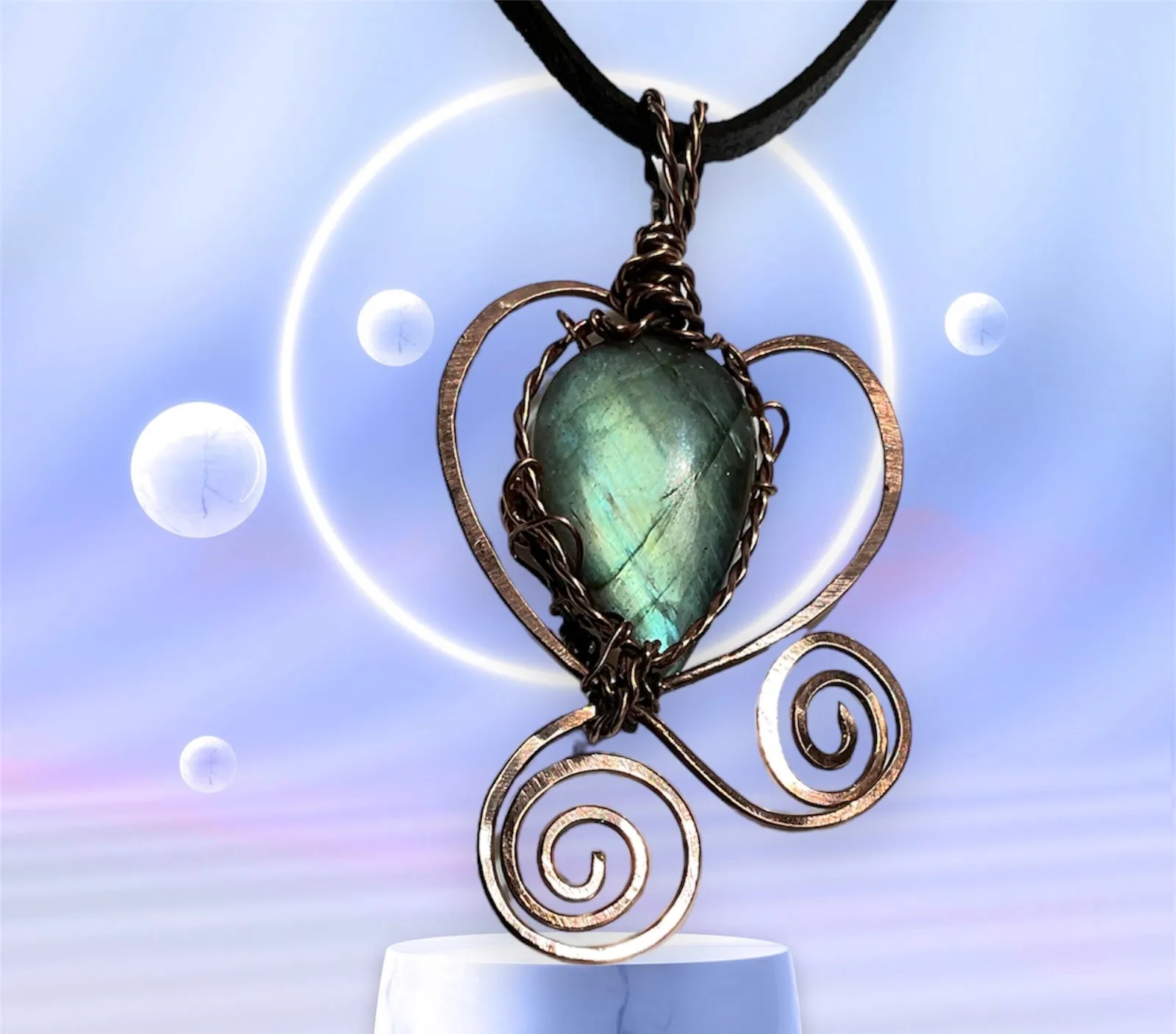 Labradorite Wire Wrapped Pendant