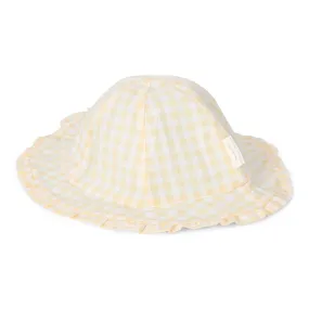 Little Dutch Reversible Sun Hat - Sea Green & Sunshine Checks