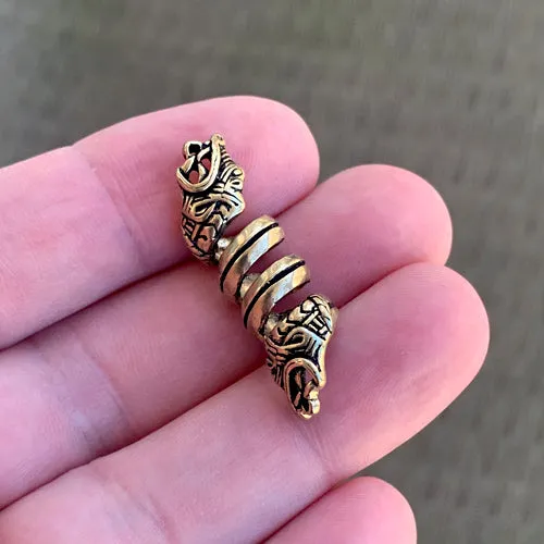 Long Hedeby Bead - Bronze or Silver