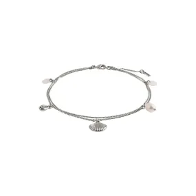 Love Silver Plated Ankle Chain