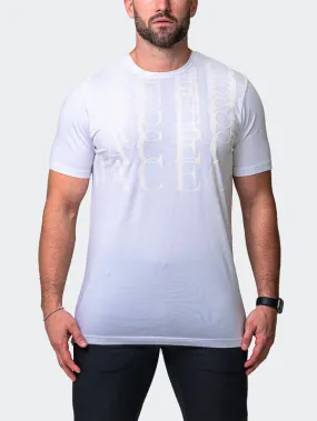 Maceoo Stretch Short-Sleeve Athletic Wear | Tee Repetition White