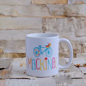 Mackinac Flower Bike Ceramic Mug