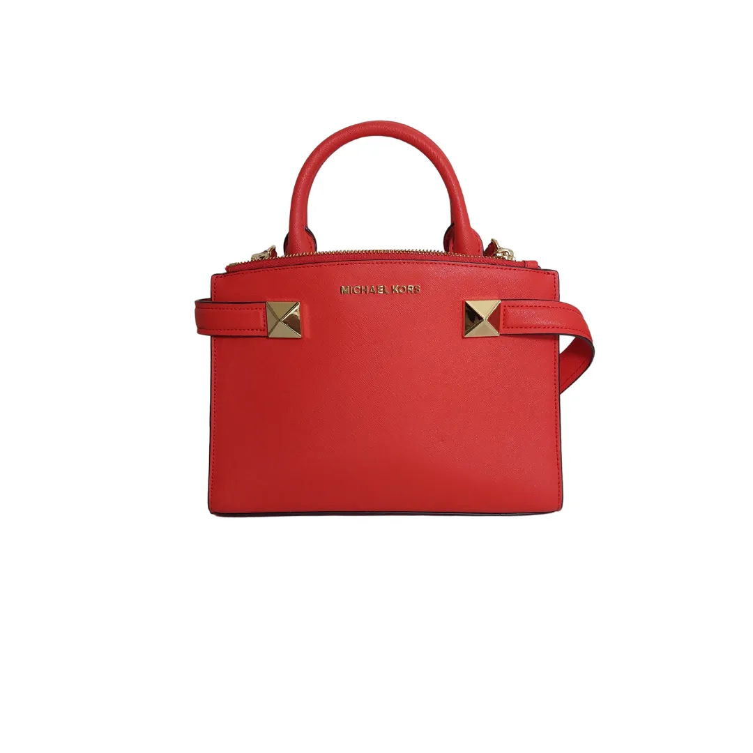 Michael Kors Red Leather Karla East West Satchel | Gently Used |