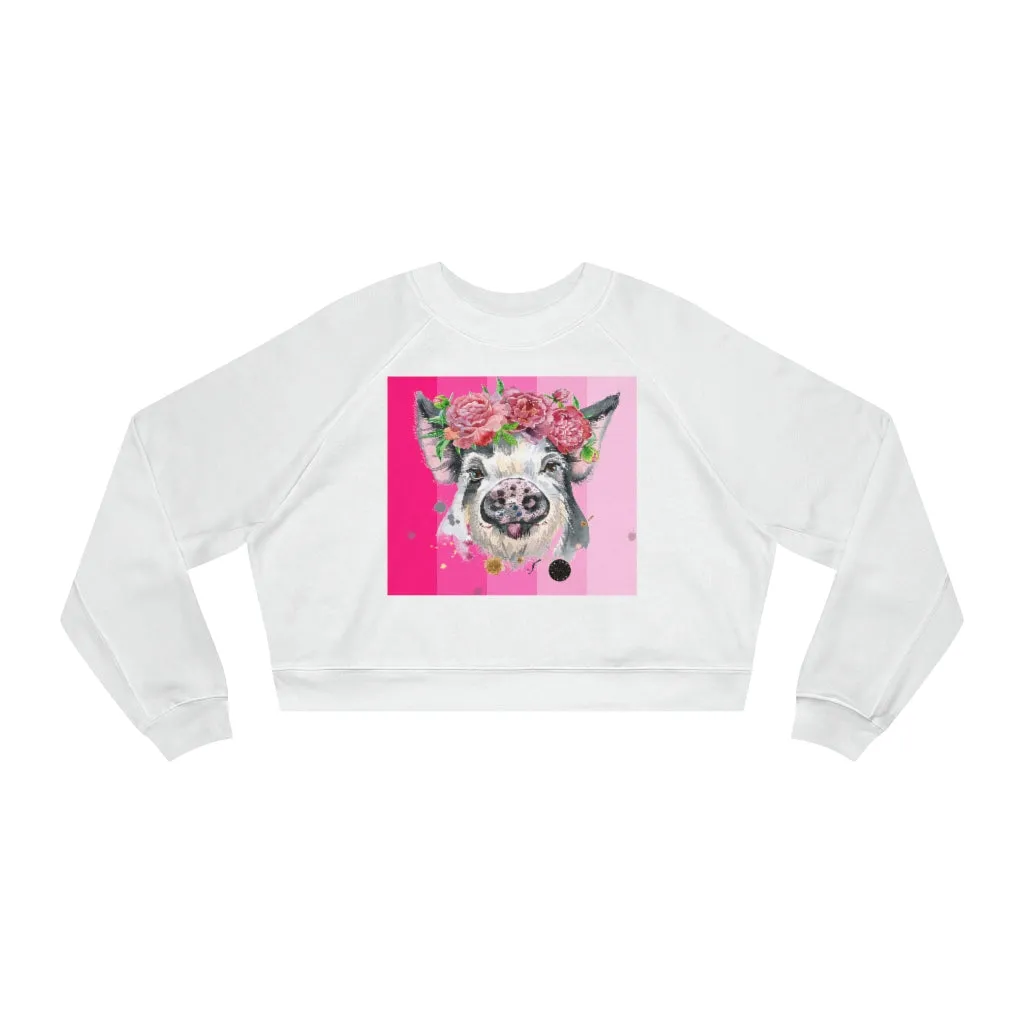 Missy Piggy Cropped Fleece Pullover