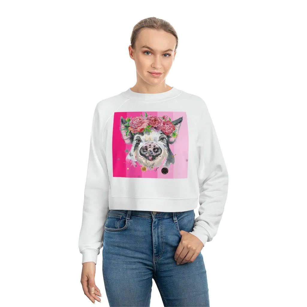 Missy Piggy Cropped Fleece Pullover