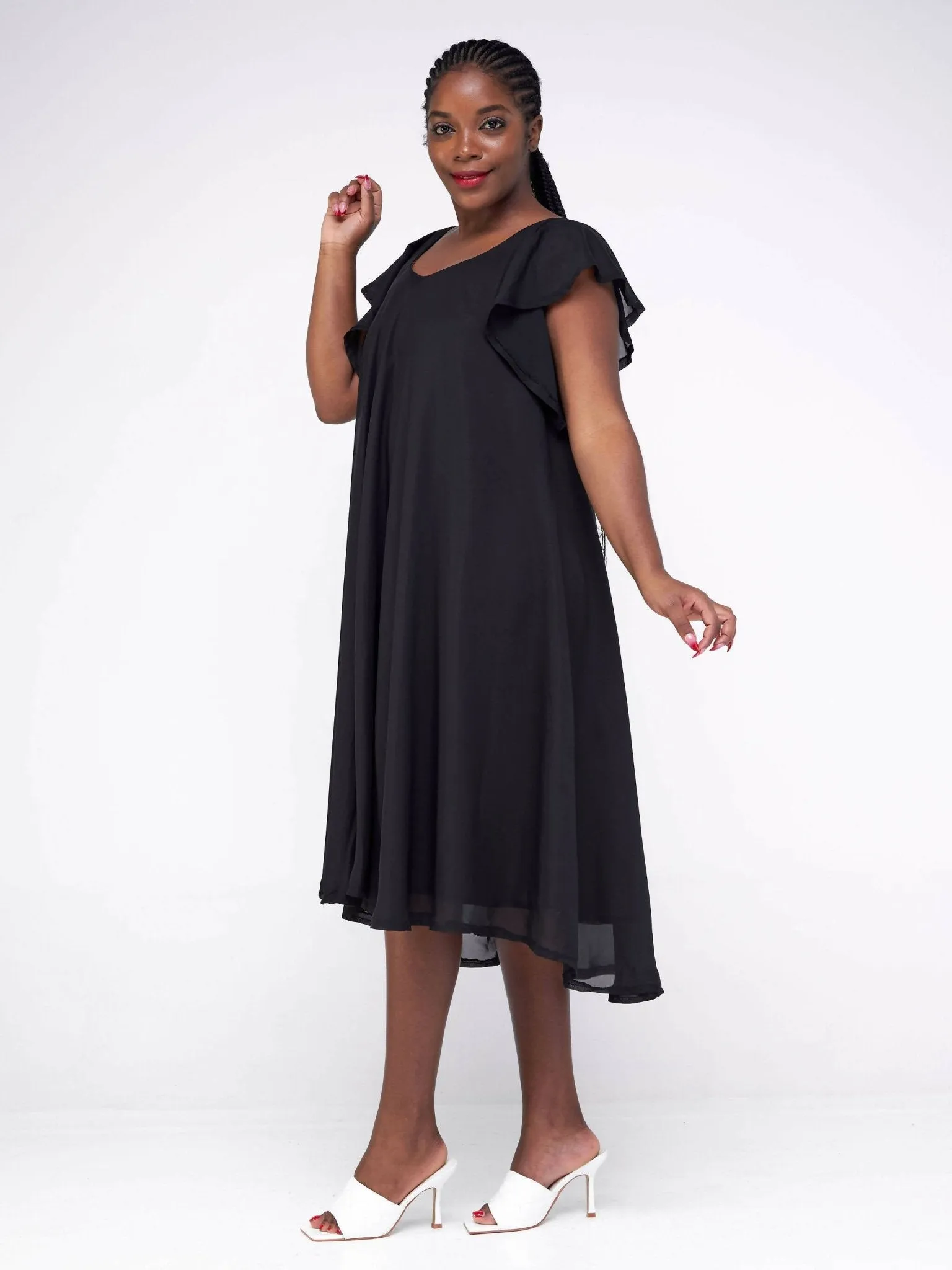 MKay Thakani Chiffon Dress - Black