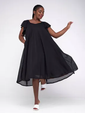 MKay Thakani Chiffon Dress - Black