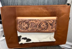 Myra Bag Wynona Hand-Tooled Combo Laptop Sleeve