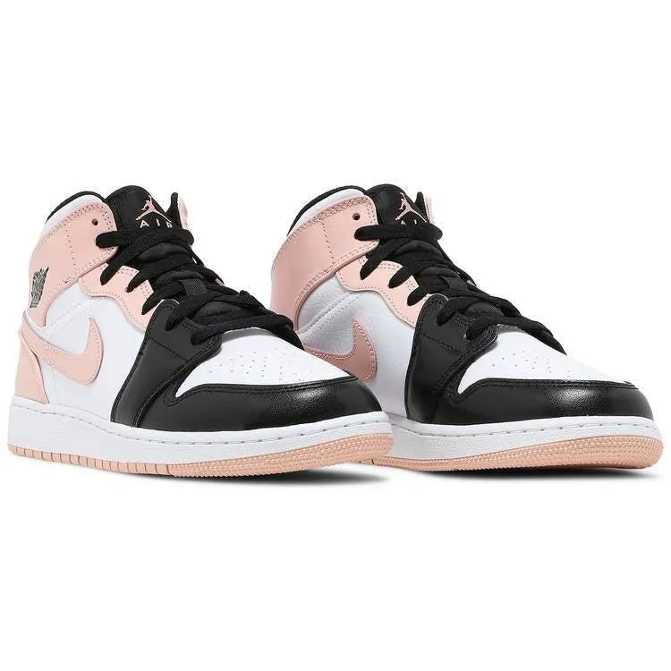 Nike Air Jordan 1 Mid Crimson Tint Toe (GS) Women's