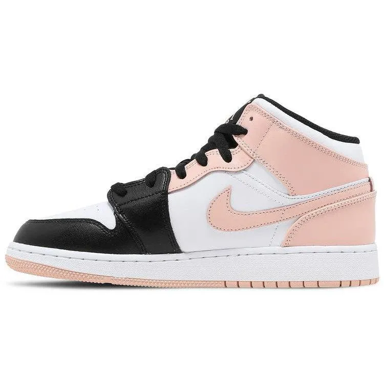 Nike Air Jordan 1 Mid Crimson Tint Toe (GS) Women's