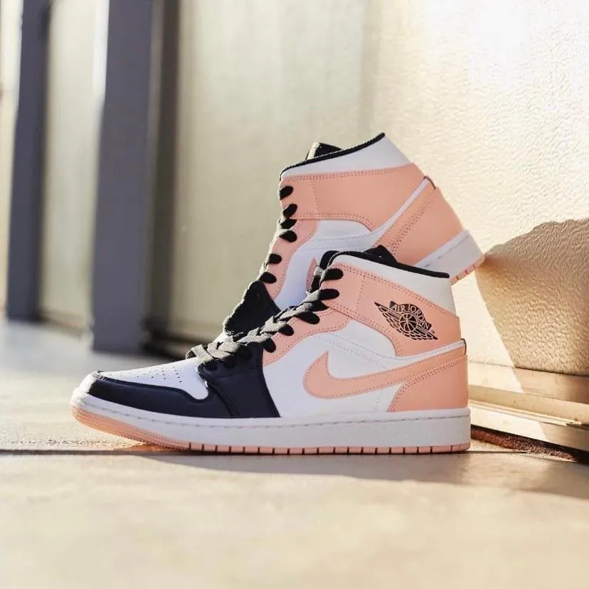 Nike Air Jordan 1 Mid Crimson Tint Toe (GS) Women's