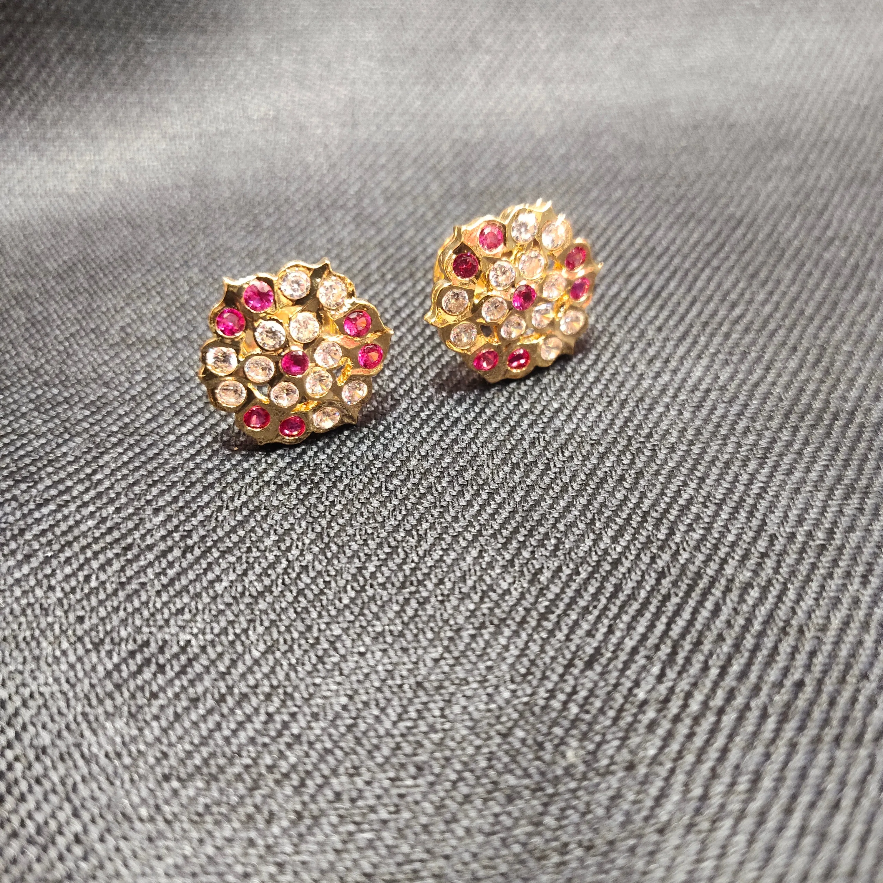 "Elegant and Stylish: Discover the Beauty of Panchloha Gatti Chatha Small Kammalu Studs Earrings by Asp Fashion Jewellery"