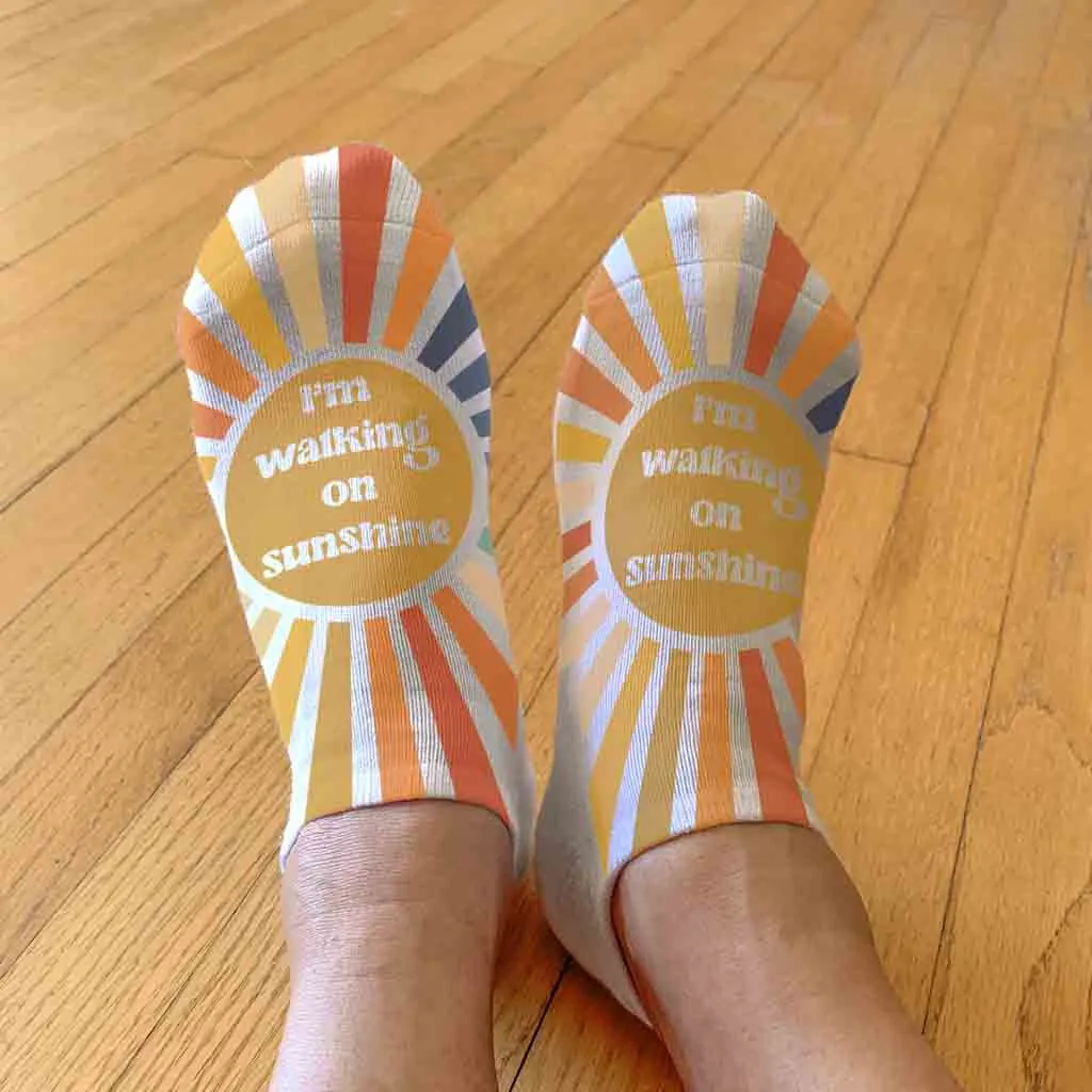 Self Affirmation Socks - Walking on Sunshine No Show Socks