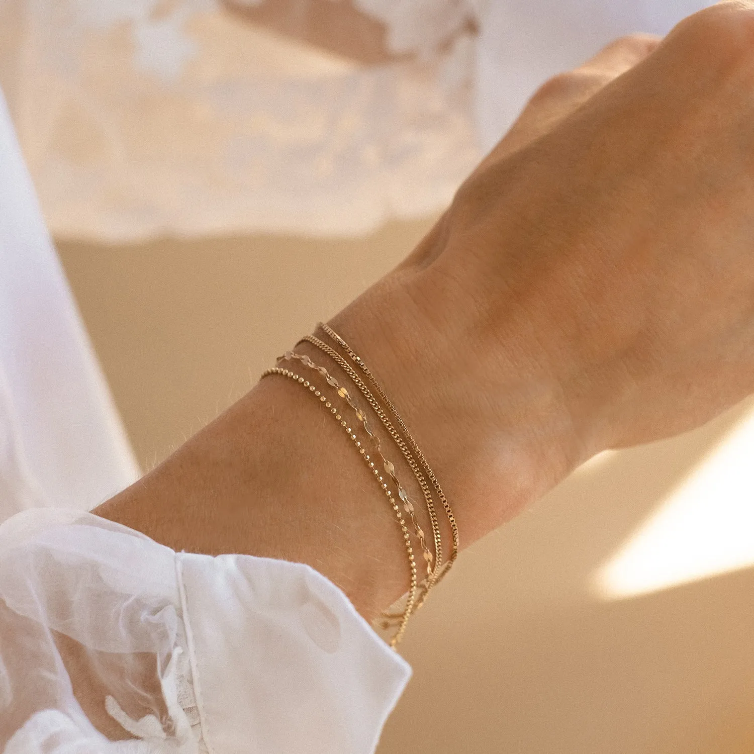 Shimmer Bracelet | Solid 14k Gold