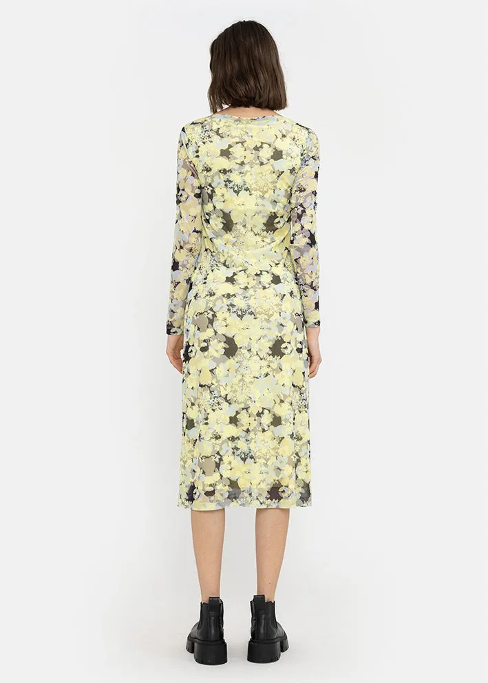 Soft Rebels Samara Midi Dress SR223-301 Kjole - Fragment flower lime