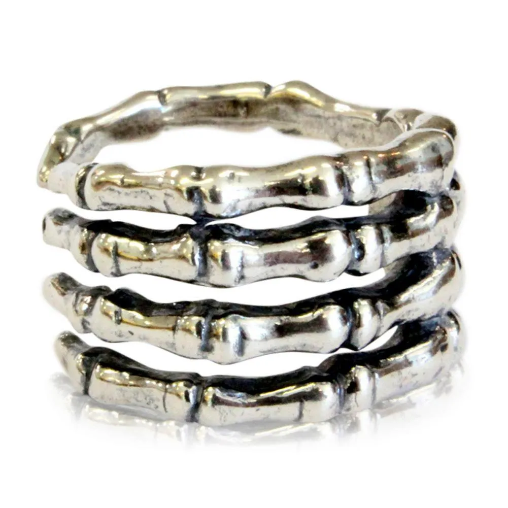 Solid Sterling Silver Skeleton Hand Ring