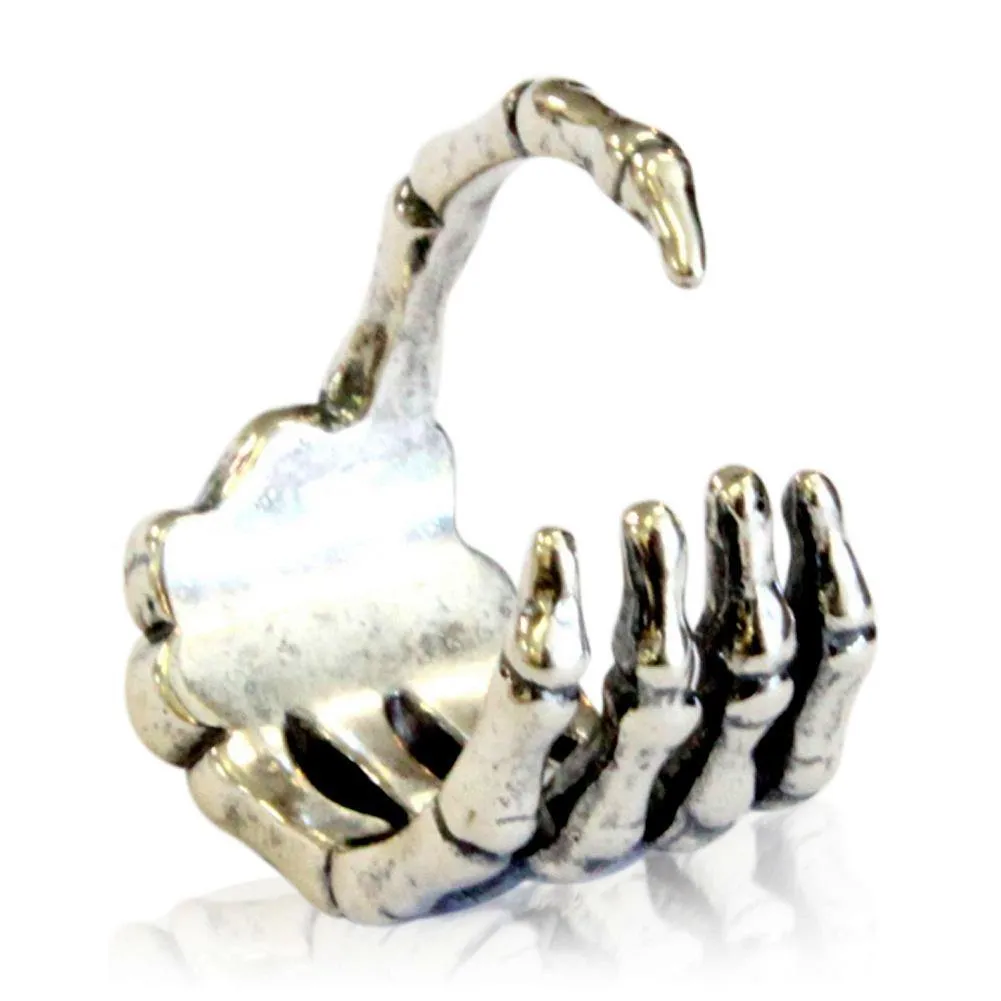 Solid Sterling Silver Skeleton Hand Ring