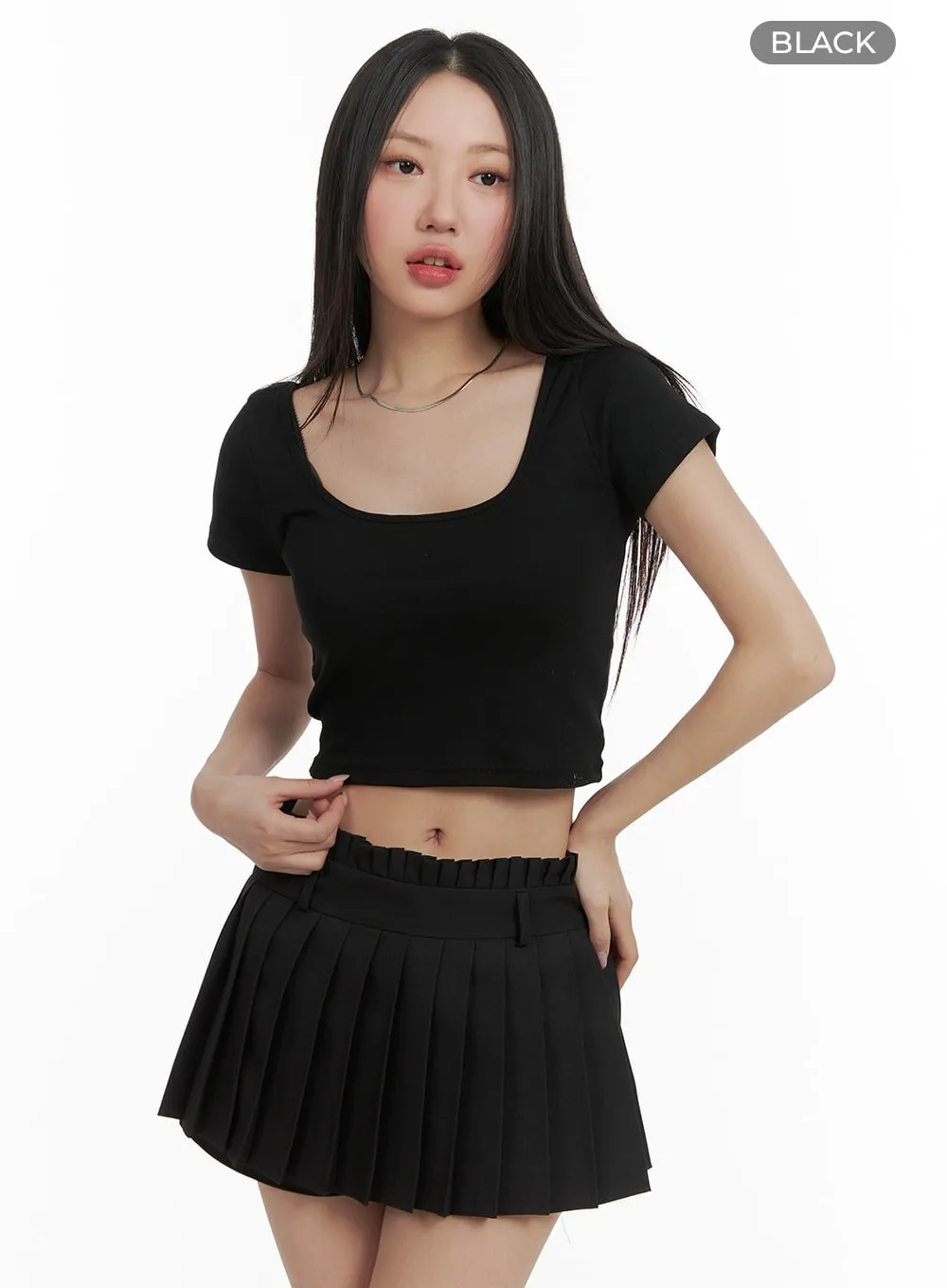 Square Neck Crop Top CA409