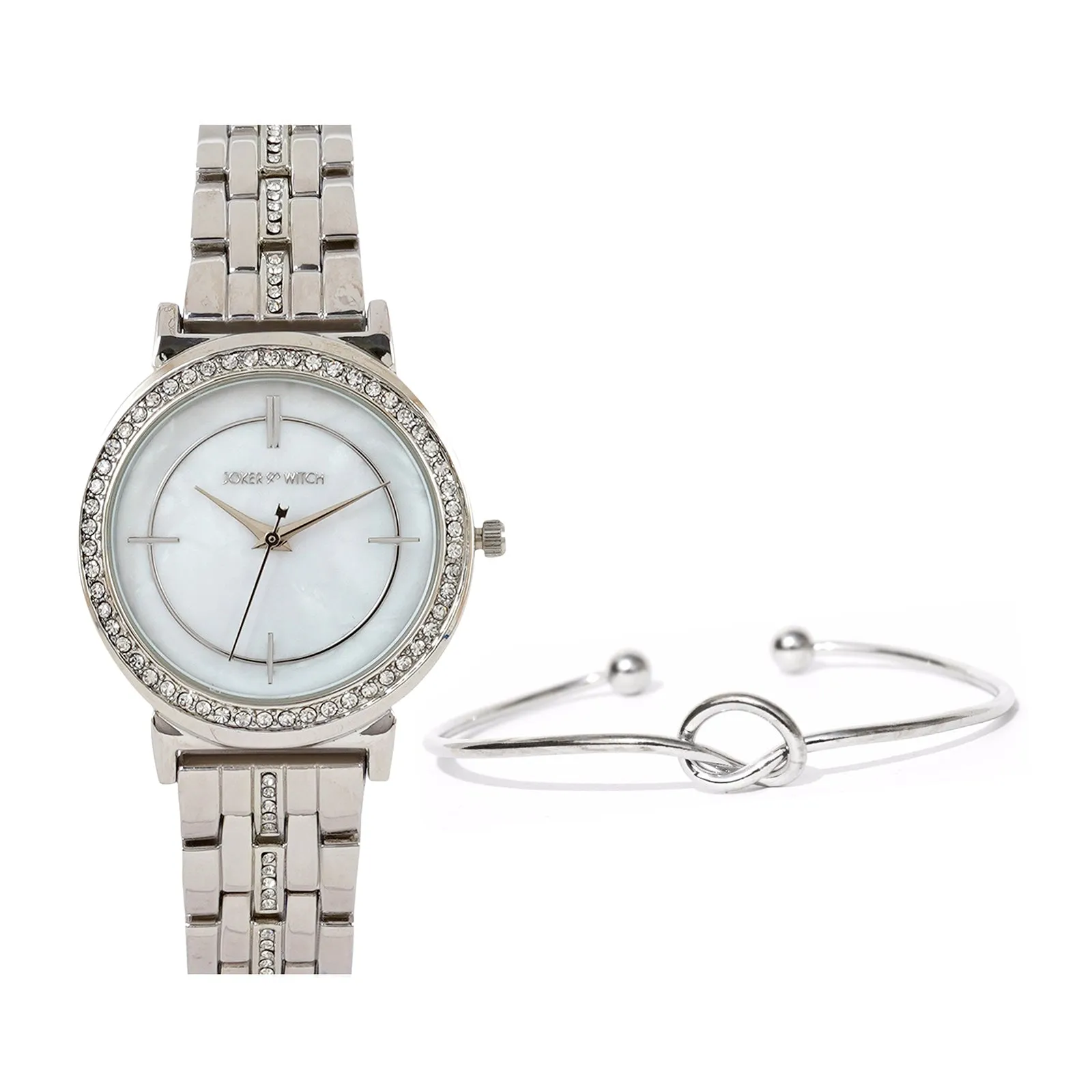 Stacie Silver Watch Bracelet Stack