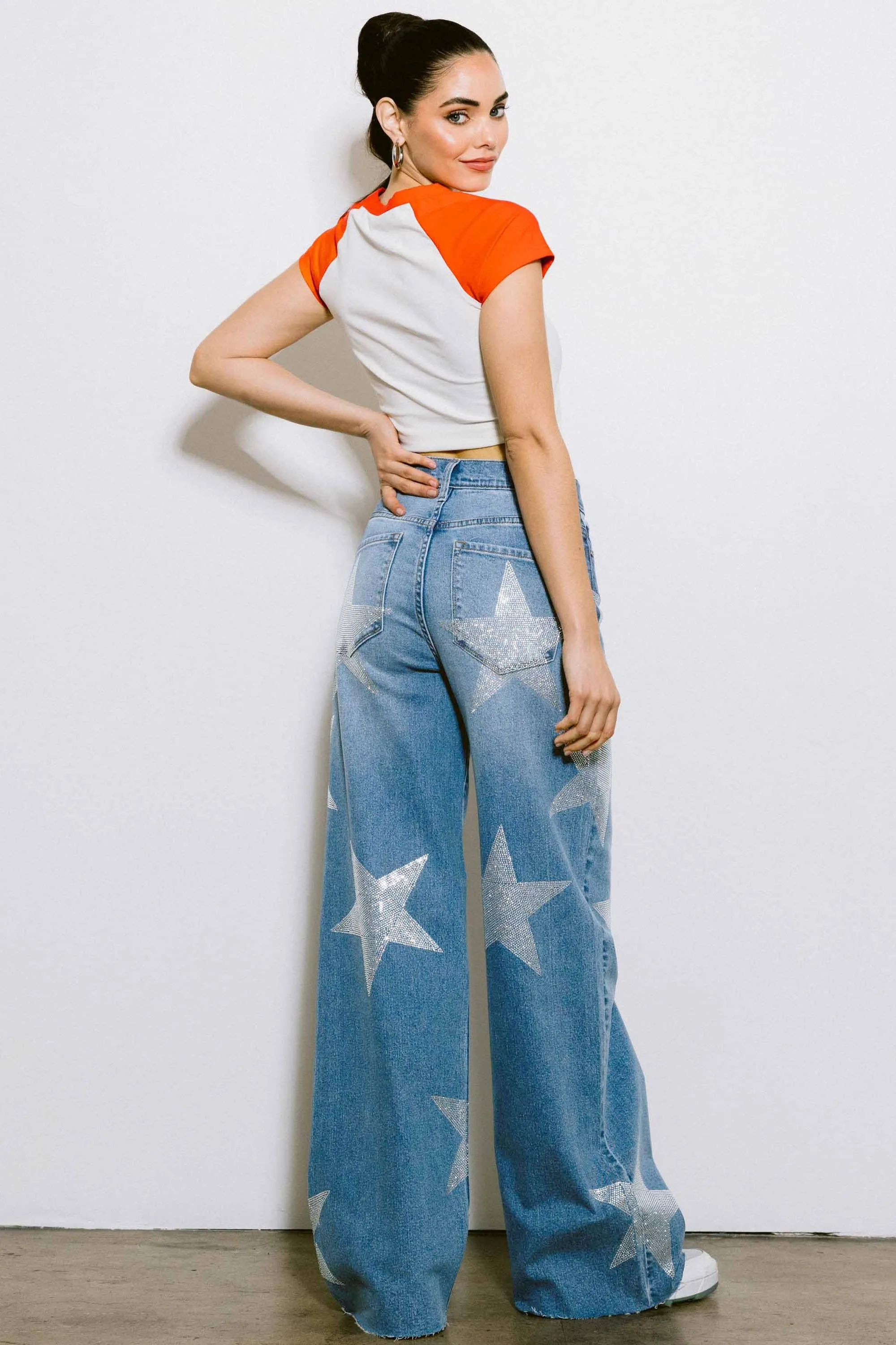 Stardust Wide Leg Pants- Denim