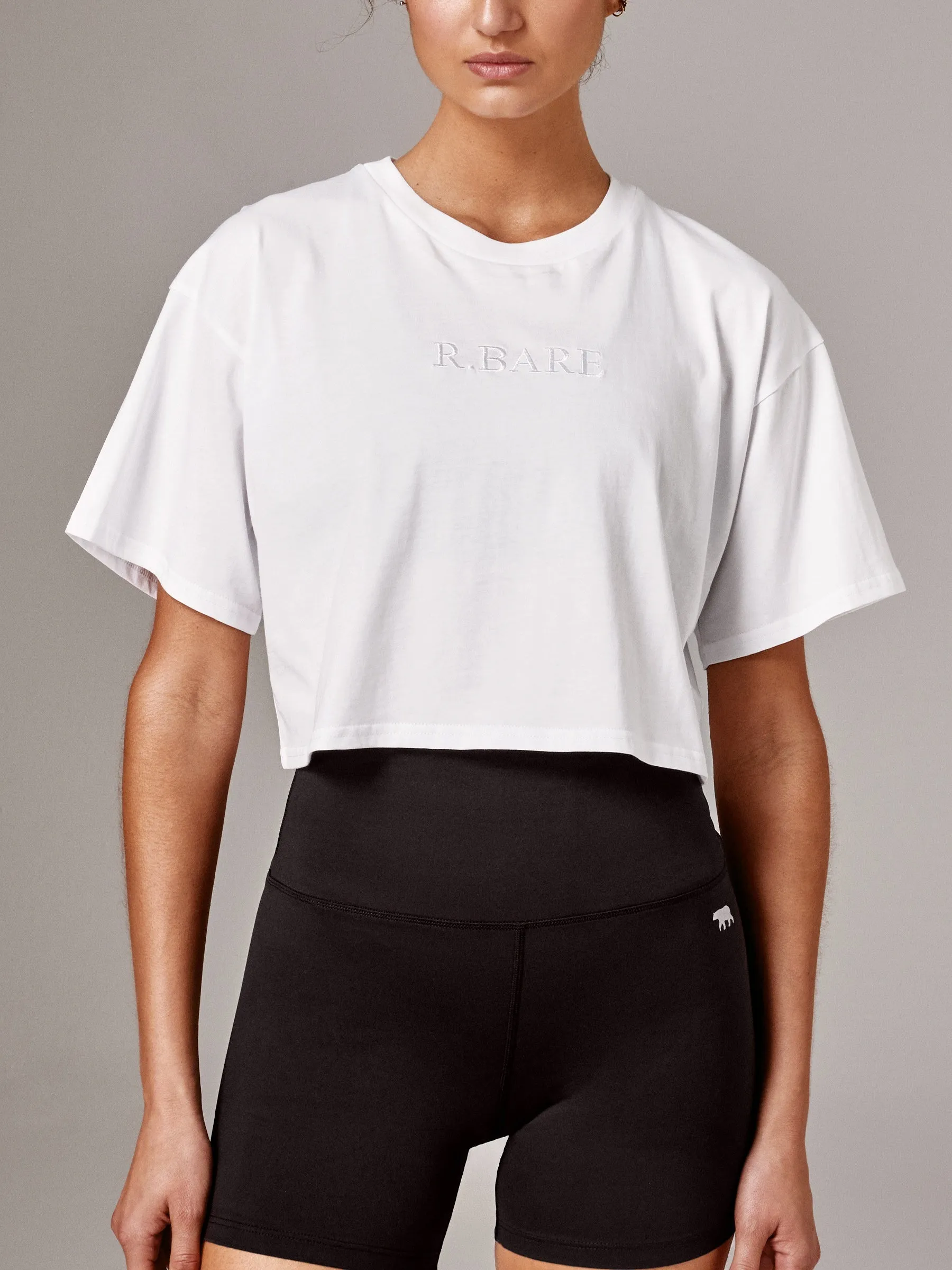 Street Style Crop Tee - white