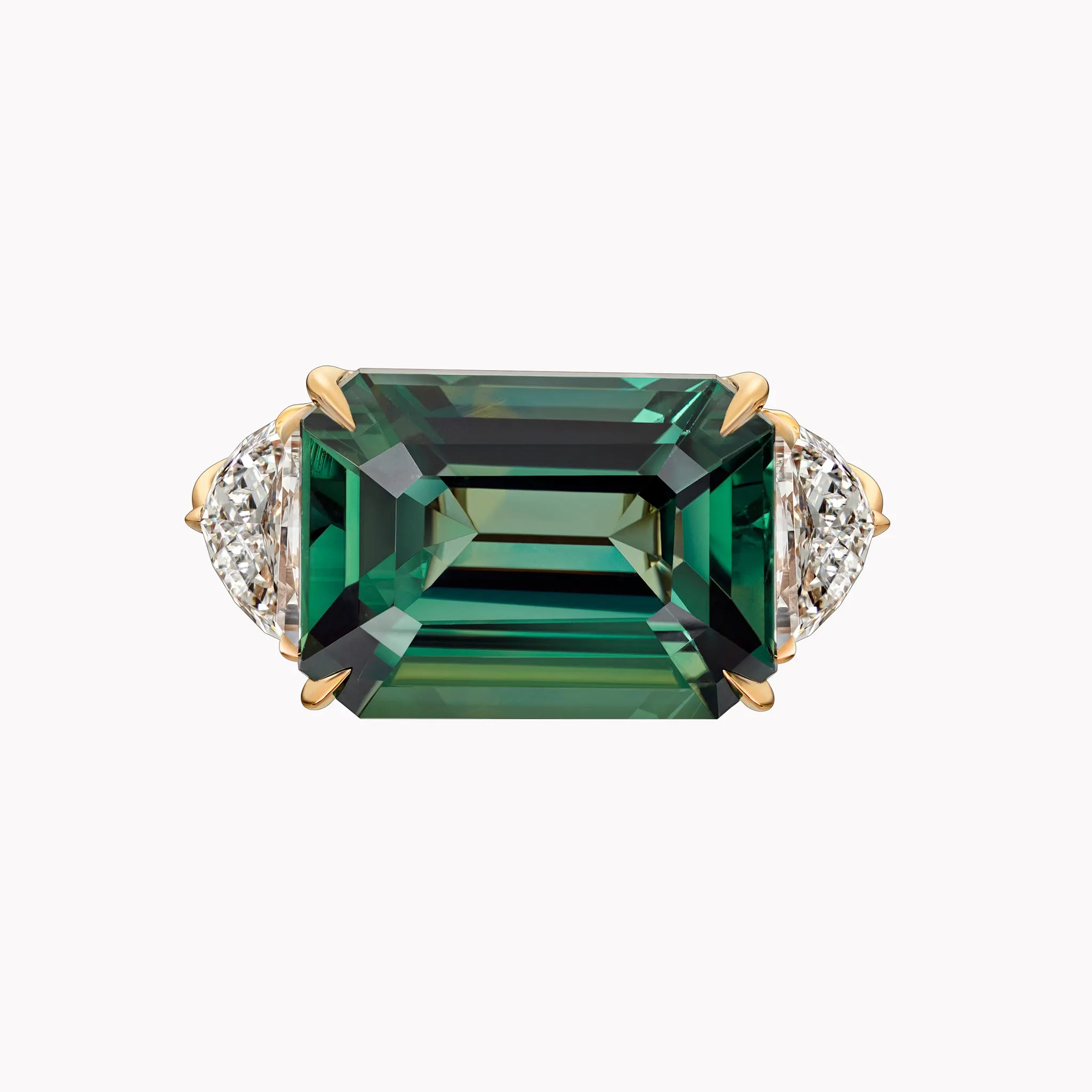 The Aster Green Sapphire & Diamond Ring