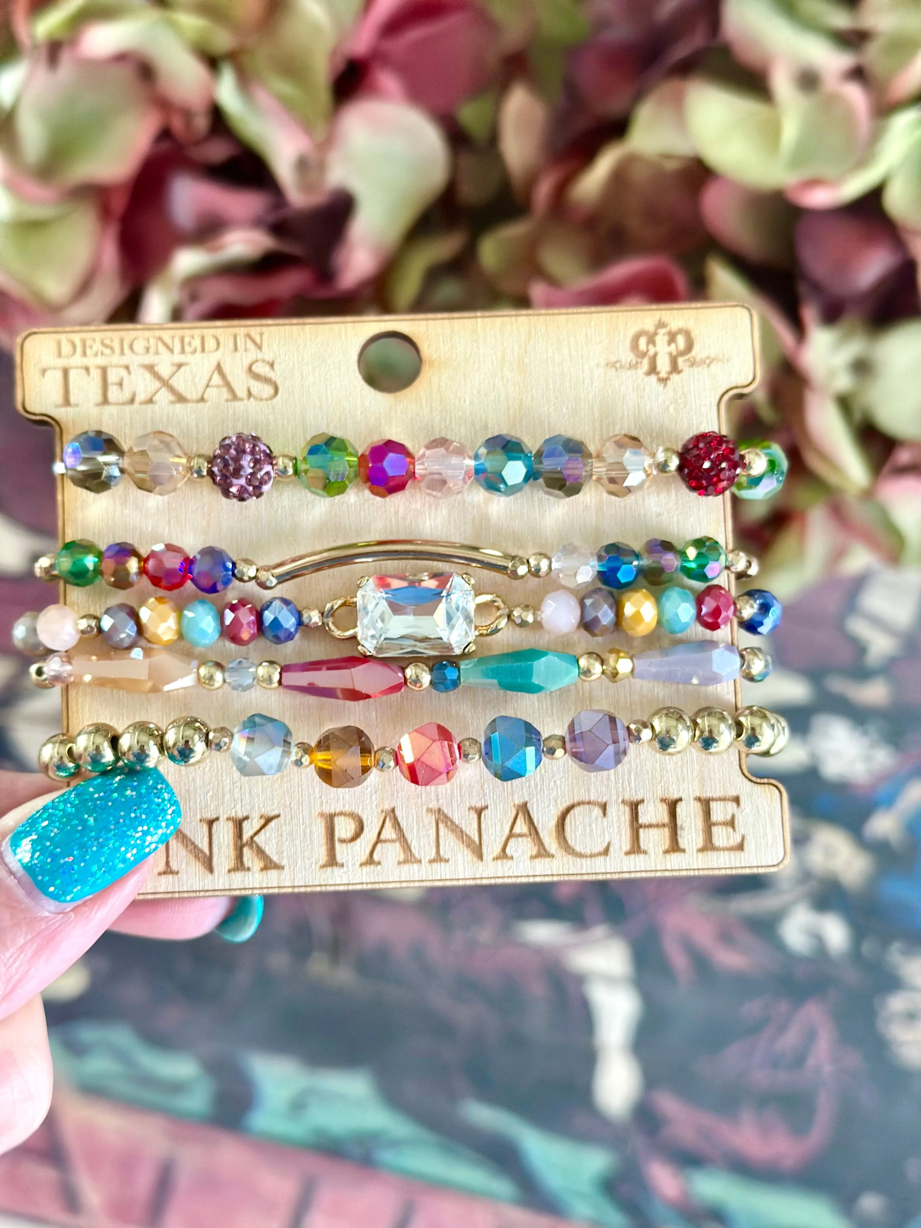 The Pink Panache Holiday Soarkle Stack Bracelet Set