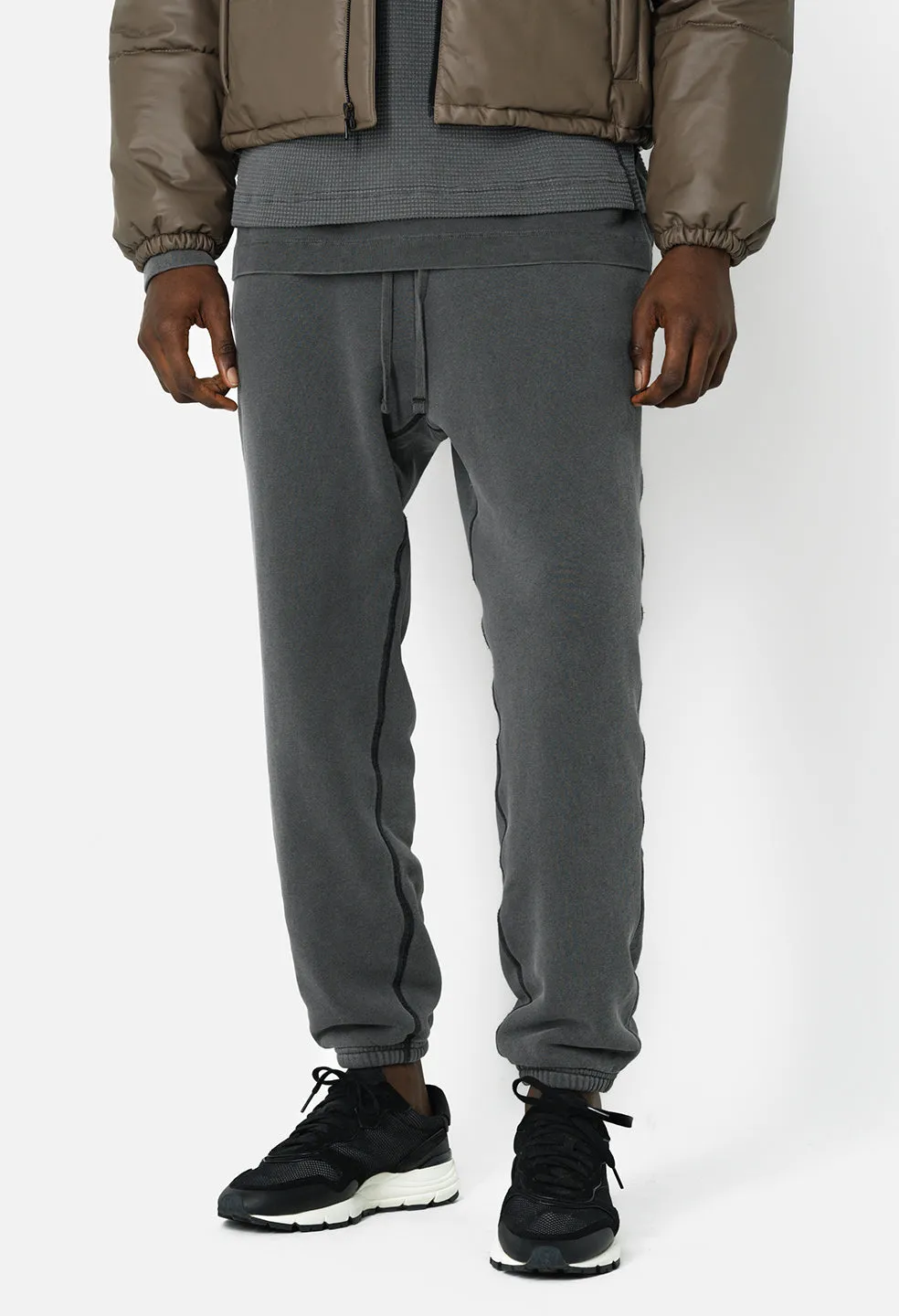 Thermal Lined LA Sweatpants / Washed Black