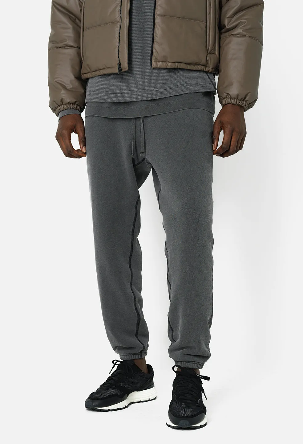 Thermal Lined LA Sweatpants / Washed Black