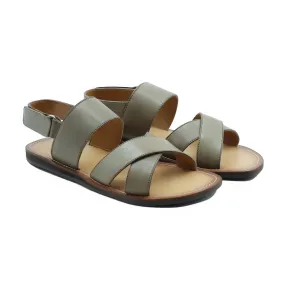 Tucson - Men's Sage Green Calf Leather Sandal